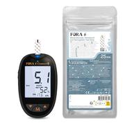 FORA 6 Connect mmol/L Bluetooth Blood Glucose Monitoring Meter with 25 3-in-1 Test Strips for Glucose Tracking, App Sync and Starter Kit
