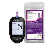 FORA 6 DUO Blood Glucose and Ketone Meter mmol/L with 10 Ketone Test Strips, Bluetooth Dual Monitoring System, App Compatible