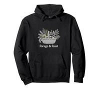 Forage And Feast Mushroom Basket Nature Lover Pullover Hoodie