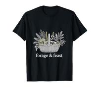 Forage and Feast Mushroom Basket Nature Lover T-Shirt