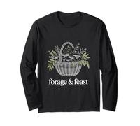 Forage and Feast Mushroom Gathering Basket Long Sleeve T-Shirt