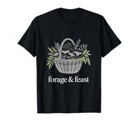 Forage and Feast Mushroom Gathering Basket T-Shirt