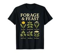 Forage & Feast Edible Plant Illustration for Nature Lovers T-Shirt