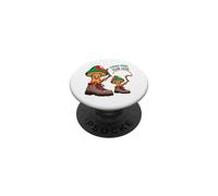 Forage More Fear Less Mushroom Hiking Nature Graphic PopSockets Adhesive PopGrip