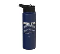 Forager Ethics Sustainable Foraging Forest Conservation Stainless Steel Insulated Water Bottle