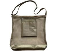 Foraging Bag 17x16.5 inch Portable Ventilate Mesh Mushroom Foraging Bag with Adjustable Strap & Small Pouch Multi-Use for Fruit Picking, Rock Collecting, Harvest Decor
