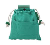 Foraging Bag Canvas Foldable Outdoor Camping Storage Waist Hanging Fruit Picking Tool Bag Mushroom Pouch for Beach Hikes Treasure Green 13.4 x 8.7 x 0.8in