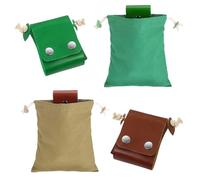 Foraging Bag Collapsible Waxed Canvas Bags Mushroom Foraging Pouch Foldable Leather Belt Pouch with Drawstring for Camping, Hiking Hunting, Grocery Storage