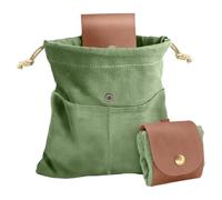 Foraging Bag - Foldable Camping Storage Bag with Drawstring | Portable Bushcraft Mushroom Hunting Bag for Travel, Camping, Hiking, army green, Consulte la descripción, See description