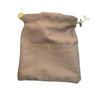Foraging Bag - Foldable Camping Storage Bag with Drawstring | Portable Bushcraft Mushroom Hunting Bag for Travel, Camping, Hiking, Light Brown, Consulte la descripción, See description