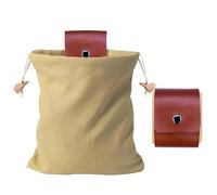 Foraging Bag, Outdoor Picking Fruit Bags, Foldable Leather Belt Bag, Outdoor Mushroom Pouch for Travel Camping Hiking (Yellow)