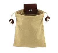 Foraging Bag Waxed Canvas Collapsible Outdoor Camping Pouch Mushroom Storage Water Resistant Leather Bushcraft Bags(Khaki,2pc)