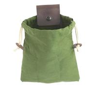 Foraging Bag Waxed Canvas Collapsible Outdoor Camping Pouch Mushroom Storage Water Resistant Leather Bushcraft Bags(Green,1pc)
