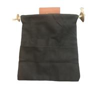 Foraging Bag - Waxed Canvas Foraging Pouch | Plant Collecting Pouch, Wild Herbs Carrier, Polyester Bushcraft Belt Storage with Drawstring, Portable Bushcraft Mushroom Hunting For Travel Camping, Black