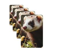 Foraging Ferret 4 Pcs Car Air Freshener Lavender Hanging Scented Cards Automotive Scented Hanging Sheets Rectangle For Car Home Office Closet Bathroom
