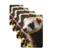 Foraging ferret Car Air Fresheners Cards 4 Pcs Hanging Fragrance Scented Cards Long-Lasting Car Aromatherapy Tablets for Wardrobe Bathroom Car Interior Mirror Pendant Gifts