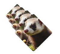 Foraging ferret Car Air Fresheners Cards 4 Pcs Hanging Fragrance Scented Cards Long-Lasting Car Aromatherapy Tablets for Wardrobe Bathroom Car Interior Mirror Pendant Gifts