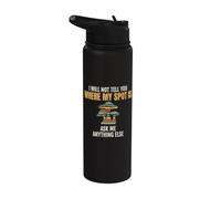 Foraging I Will Not Tell You Where My Spot is Mushroom Stainless Steel Insulated Water Bottle