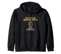 Foraging I Will Not Tell You Where My Spot Is Mushroom Zip Hoodie