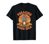 Foraging Is A Good Idea Retro Mycologist Mushroom Foraging T-Shirt