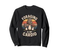 Foraging Is My Cardio Mushroom Forager Retro Sweatshirt