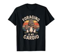 Foraging is My Cardio Mushroom Forager Retro T-Shirt