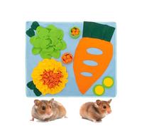 Foraging Mat for Bunnies | Bunny Feeding Mat Stimulation Hay Feeder | Washable Treat Dispenser Interactive Puzzle Toy for Indoor & Cage