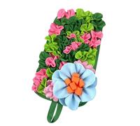Foraging Pad for Rodents Rabbits Stimulating Flower Toy Promotes Natural Behavior & Safe Chew-Resistant Fabric Floral Pattern and Feeding Mat