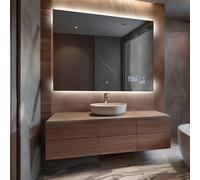 FORAM Backlit LED Illuminated Bathroom Mirror with LED Lights, Lighted Bathroom 110x100 cm Eliza - Customizable - Illuminated Bathroom Mirror with LED Lights | Wall Mounted Mirror