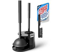 FORASTO 3in1 Toilet Plunger and Brush Set - Home Bathroom Cleaning Tools