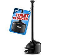 FORASTO Toilet Plunger with Holder,Plungers for Bathroom with Holder,Plunger with Cover,Bathroom Decor，Bathroom Accessories，Toilet Bowl Cleaners,Black(19inch)