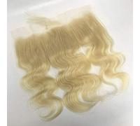 Forawme 10A Quality Brazilian 13X4 Transparent Full Lace Frontals Human Hair 16 Inch Body Wave 613 Blonde Ear To Ear Lace Frontal Closure Hair Pieces Pre Plucked With Edges