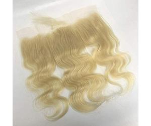 Forawme 10A Quality Brazilian 13X4 Transparent Full Lace Frontals Human Hair 16 Inch Body Wave 613 Blonde Ear To Ear Lace Frontal Closure Hair Pieces Pre Plucked With Edges