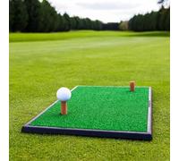 FORB Launch Pad Golf Practice Mat - 2ft x 1ft Artificial Turf Hitting Mat - Includes Removable Rubber Tee - Durable Rubber Base - Ideal for Indoor & Outdoor Golf Practice