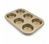 FORBAKE 6-Cup Standard Muffin Pan, Nonstick Carbon Steel Cupcake Tin