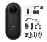 forbany Varnock Action Camera, 4K UHD Hands-Free Sports Camera with WiFi Bluetooth & 120° Wide-Angle Lens, USB-C Fast Charging, Compatible for Outdoor Adventures (Black)