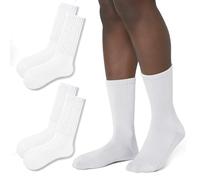 ForBaysy Women Crew Socks Retro Slouch Socks For Women Solid Casual Ribbed Crew Socks Pack of 5, White-2pack, One size