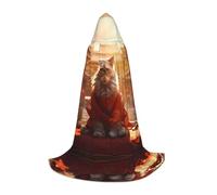 Forbidden City and Cats M Printed Halloween Wizard Cape | Themed Party Costume | Adult/Youth Cosplay Cape | Sizes S M L