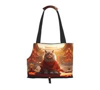 Forbidden City and Cats Pattern pet going out bag - lightweight travel cat bag, breathable shoulder bag for small dogs