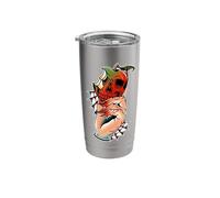 Forbidden Fruit Apple Spooky Spiderweb Tattoo Adam and Eve Stainless Steel Insulated Tumbler