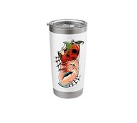 Forbidden Fruit Apple Spooky Spiderweb Tattoo Adam and Eve Stainless Steel Insulated Tumbler