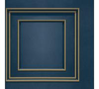 World of Wallpaper Forbidden Fruit Panel - Modern Luxury Wallpaper for Living Room & Bedroom - Navy Blue/Gold