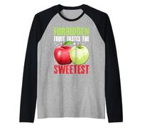 Forbidden Fruit Tastes the Sweetest Apple Raglan Baseball Tee