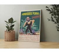 Forbidden Planet 1956 Retro-Classic Movie Canvas Wall Art Image Home Decor Artworks Ready To Hang Canvas Different Sizes