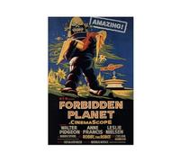 Forbidden Planet Movie Poster Canvas Poster Bedroom Decor Landscape Office Room Decor Gift 12x18inch(30x45cm)