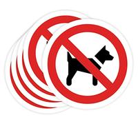 Forbidden Stickers 5 Pieces 14 cm Prohibition Sign Industrial Labor Sign (14 cm, Dogs)