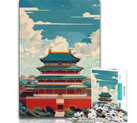 Forbidden Temple Jigsaw Puzzles for Teenagers,Help The Brain Exercise Addictive Toys to Cultivate Patience A Work of Art 38x26cm