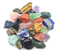 FORBY 3 lbs Bulk Rough Madagascar Stones Mix - Large 1" Natural Raw Stones Crystal for Tumbling, Cabbing, Fountain Rocks, Decoration,Polishing, Wire Wrapping, Wicca & Reiki Crystal Healing