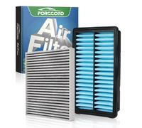 Forccord 1Pcs HEPA Cabin Air Filter and 1Pcs Engine Air Filter Fit for Palisade 2020 2021 2022 2023 2024 2025 Replacement CA11943 97133-S8000 HAC-46207LB