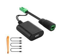 Forccord Dashcam Power Adapter 3-pin Model A Compatible with Volvo XC40 XC60 XC90 S60 V60 C40 Dash Cam Power Adapter, Connects to Rearview Mirror, GPS Charger Built-in USB Power Port